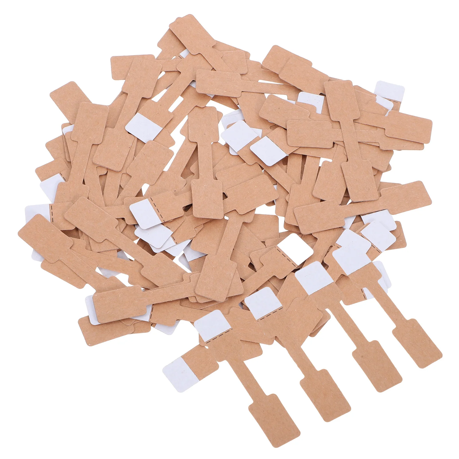 

300Pcs Jewelry Sticker Tags Brown Paper Adhesive Labels for Pricing Display Self-Stick Writable Kraft Stickers Retail Craft