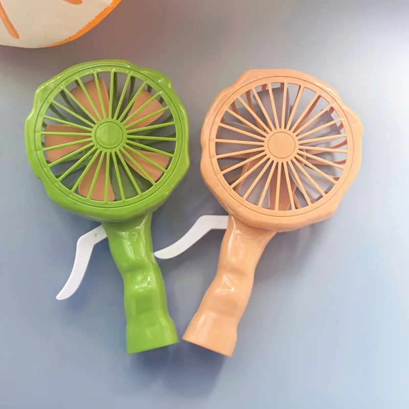 2-Pack Cool Summer (Non-Rechargeable) Handheld Fans | Simple and Portable Handheld Fans | Retro Summer Hand-Crank Fans