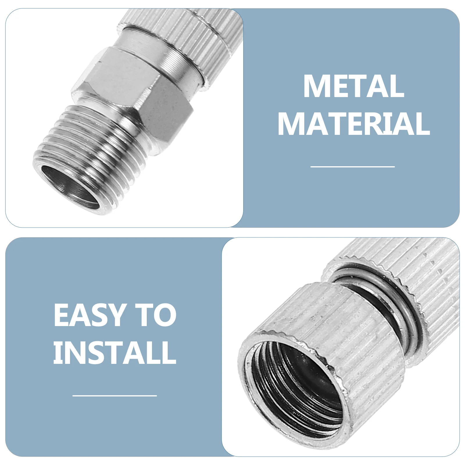 Acoplador de aerógrafo de liberação rápida, conector de mangueira de rosca de 1 8 polegadas, prata, sem vazamento, suprimentos profissionais