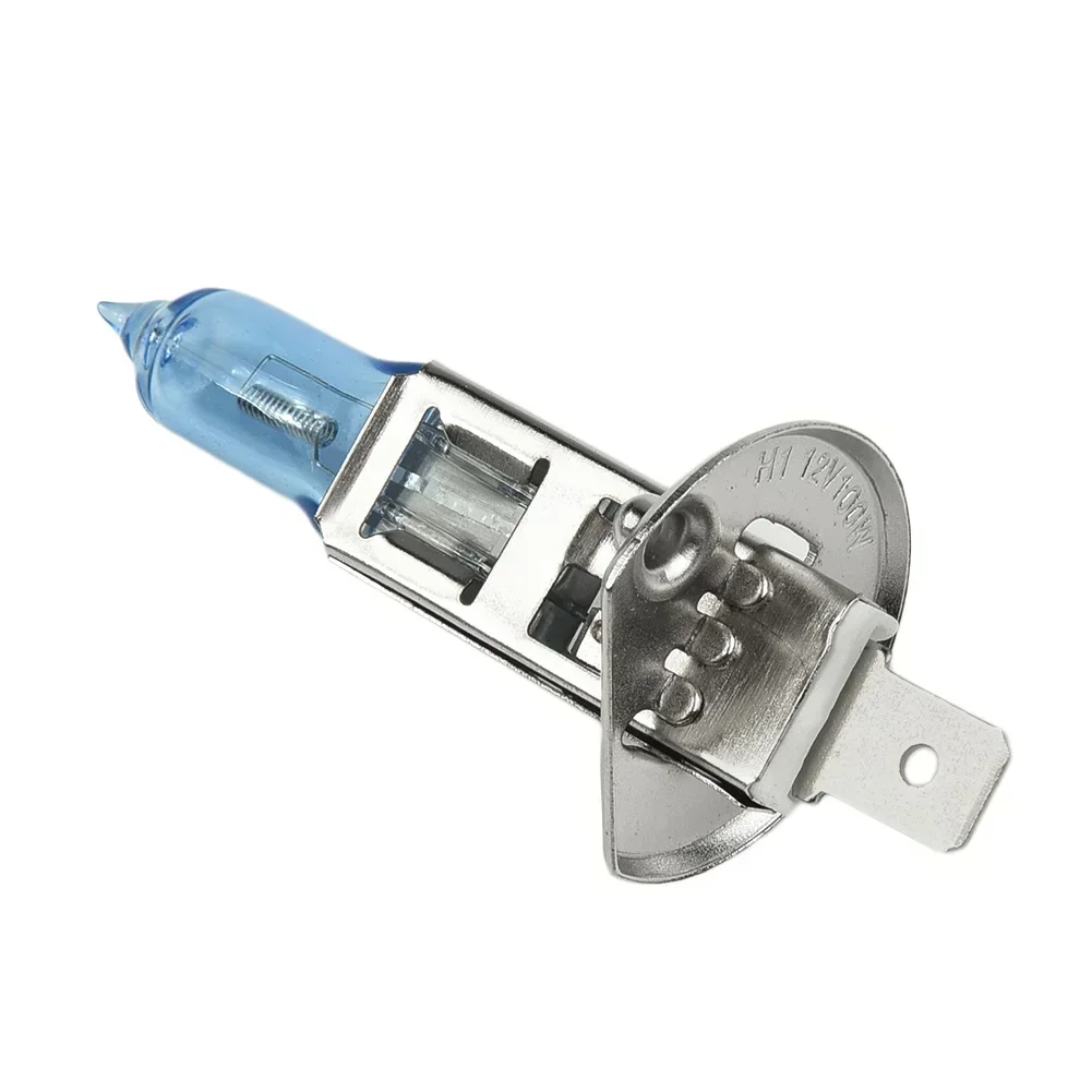 2pcs Car H1 Halogen Bulbs Hid Super White Effect Headlights Bulbs 12V 100W 4300k Head Lamps Car Source Parking Lights
