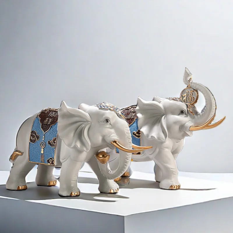 

Decorations for Office Home Artworks Entrance Elephant Wealth Attraction Living Room Decorations