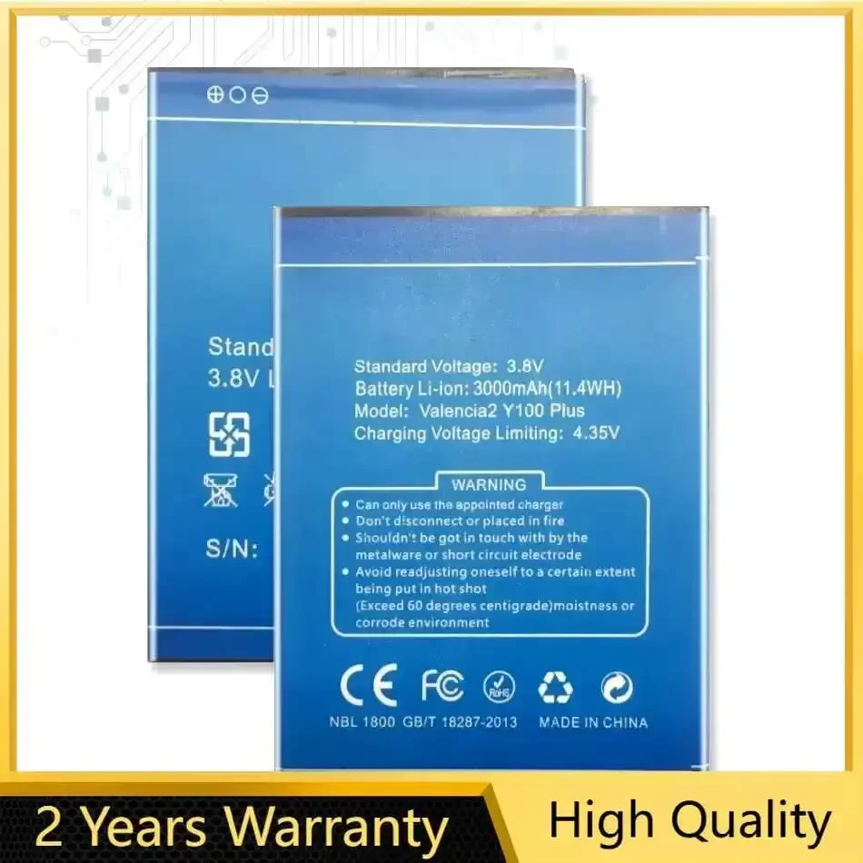 Аккумулятор для Doogee Valencia 2 Valencia 2 NOVA Y100 Plus Аккумуляторы