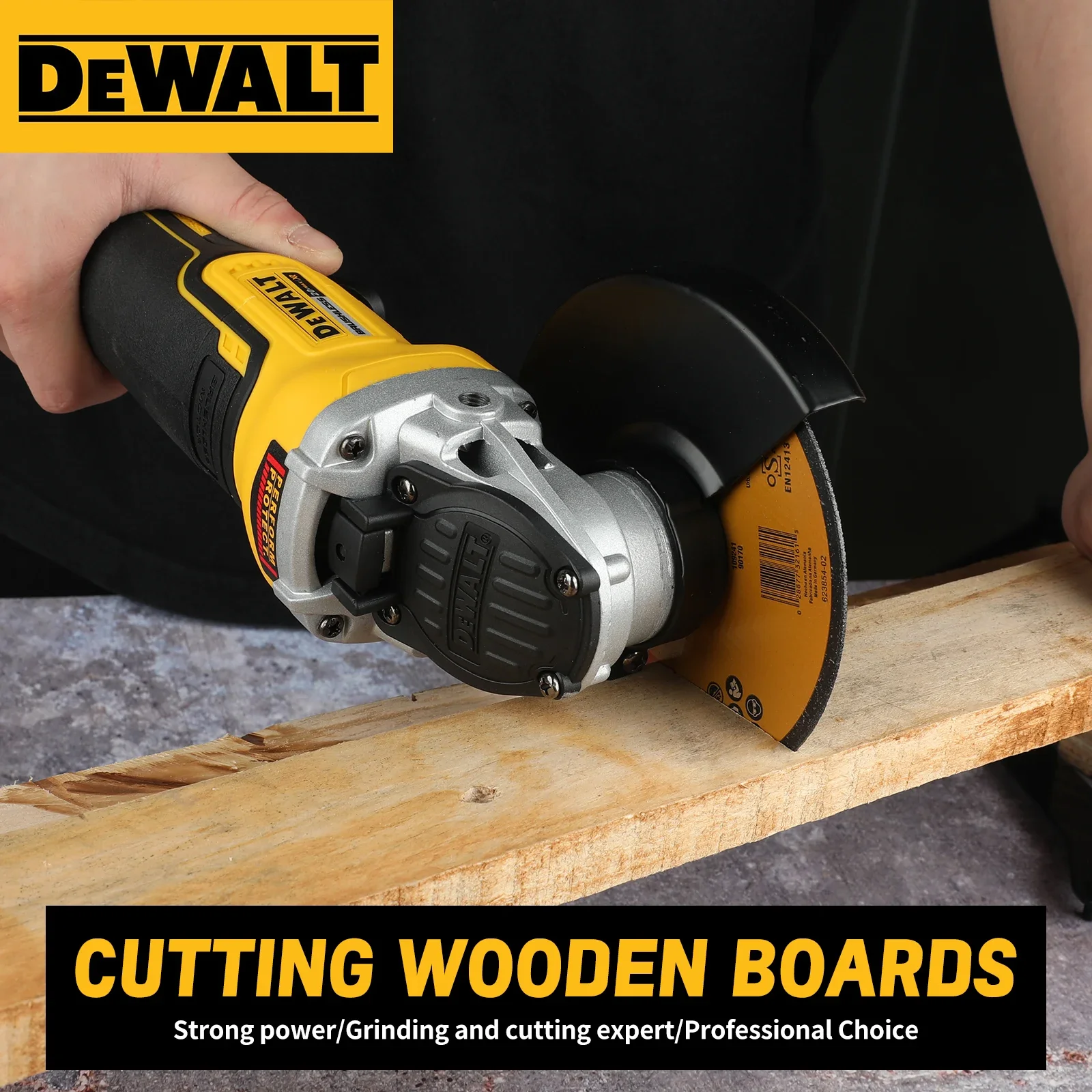 DeWALT DCG406 20V Brushless Cordless Angle Grinder,125mm Grinding Wheel,10000RPM No-load Speed for Cutting & Polishing