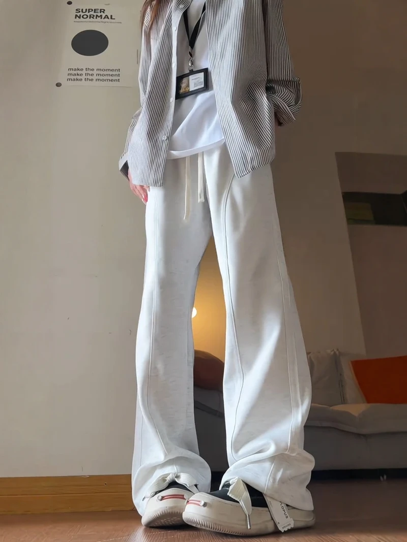 

Американские повседневные прямые брюки для мужчин и женщин, осенние спортивные свободные удобные спортивные штаны с ножом