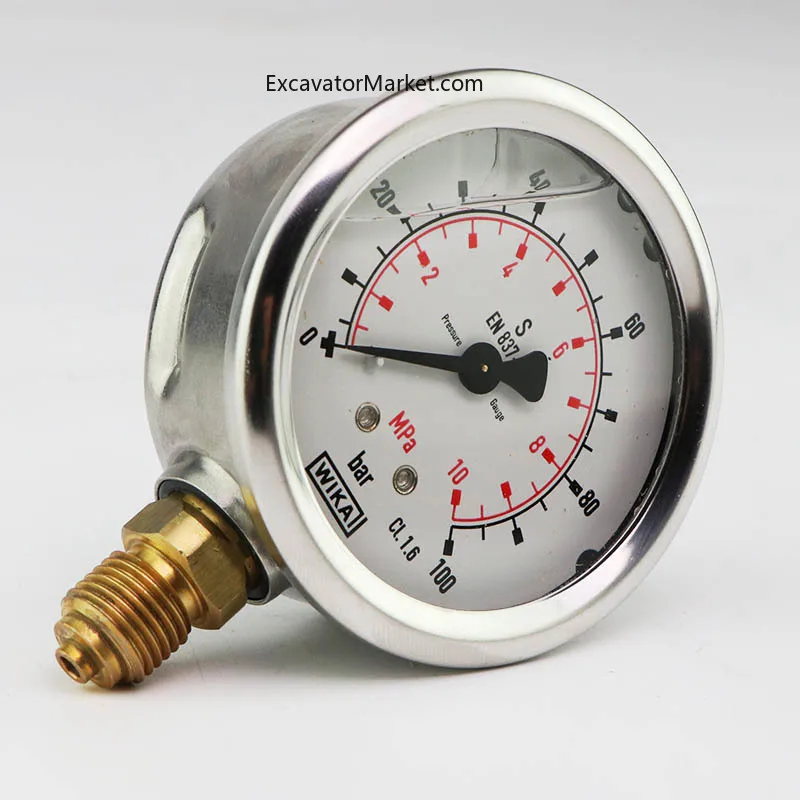 German Imported Vicat Precision Shockproof Pressure Gauge Excavator Hydraulic Pump Press PressureOil Pressure Gauge Gauge