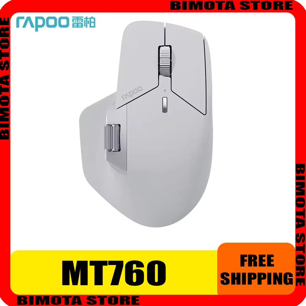 Imagem -01 - Rapoo Wireless Dual Mode Gaming Mouse Mt760 Lightpeso Long Battery Low Latency Life Office Fps pc Gaming Acessórios Presente rapoo wireless dual mode gaming mouse mt760 lightpeso long battery low latency life office fps pc gaming acessorios presente 01