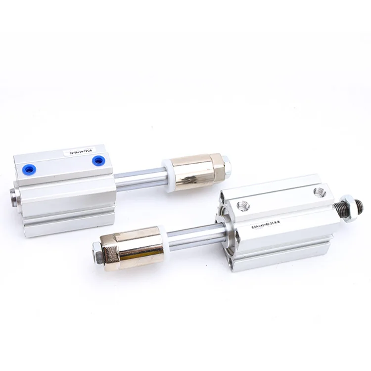 قضيب مزدوج/سكتة دماغية قابلة للتعديل 10/20/30/40/50/75/100 مللي متر اسطوانة مزدوجة المفعول SDAD/SDAJ 25 مللي متر تتحمل اسطوانة هوائية مدمجة