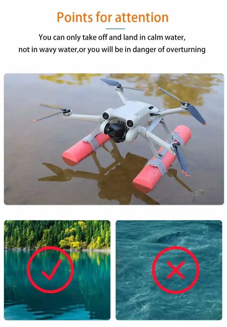 Landing Skid Float Kit Expansion For DJI Mini 3/Mini 3/4 PRO Drone Water Landing Gear On Water Training Gear Accessories