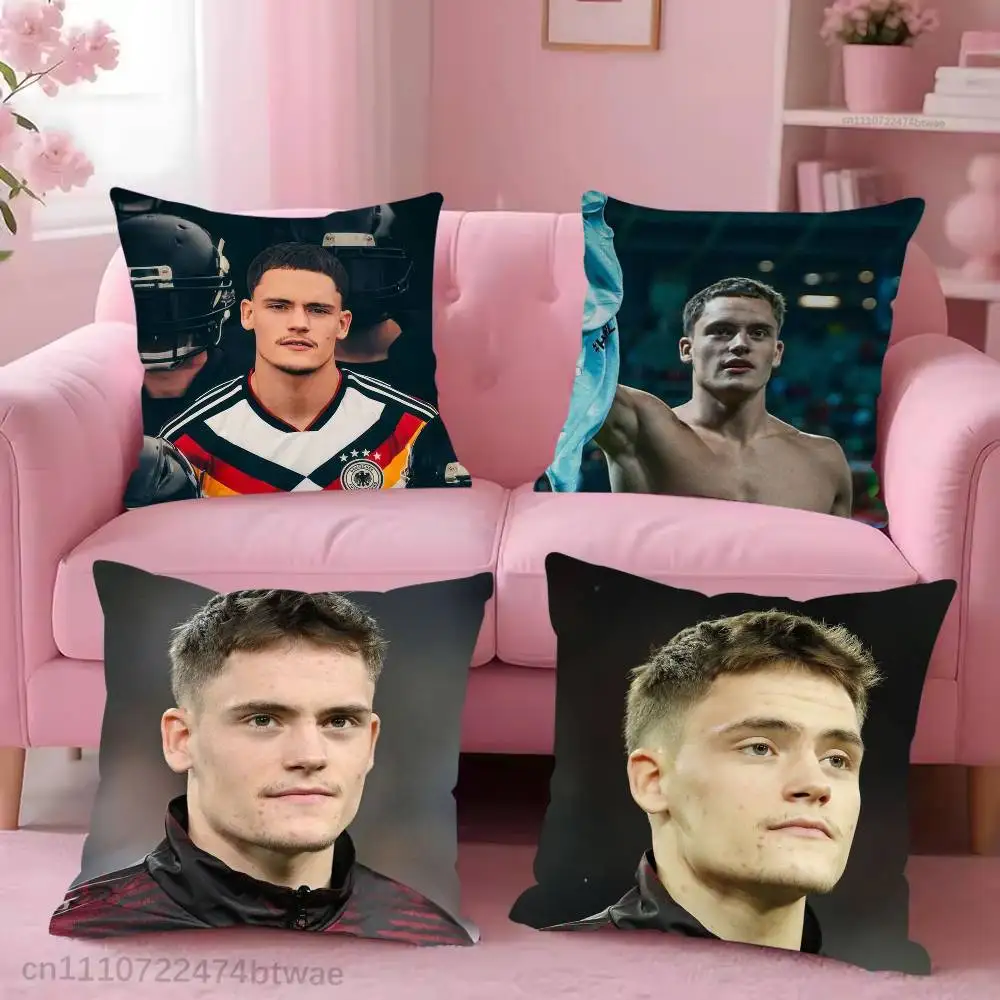 Funda de almohada alemana Florian W-Wirtz para sofá, dormitorio, sala de estar, funda de cojín de felpa, decoraciones y protector