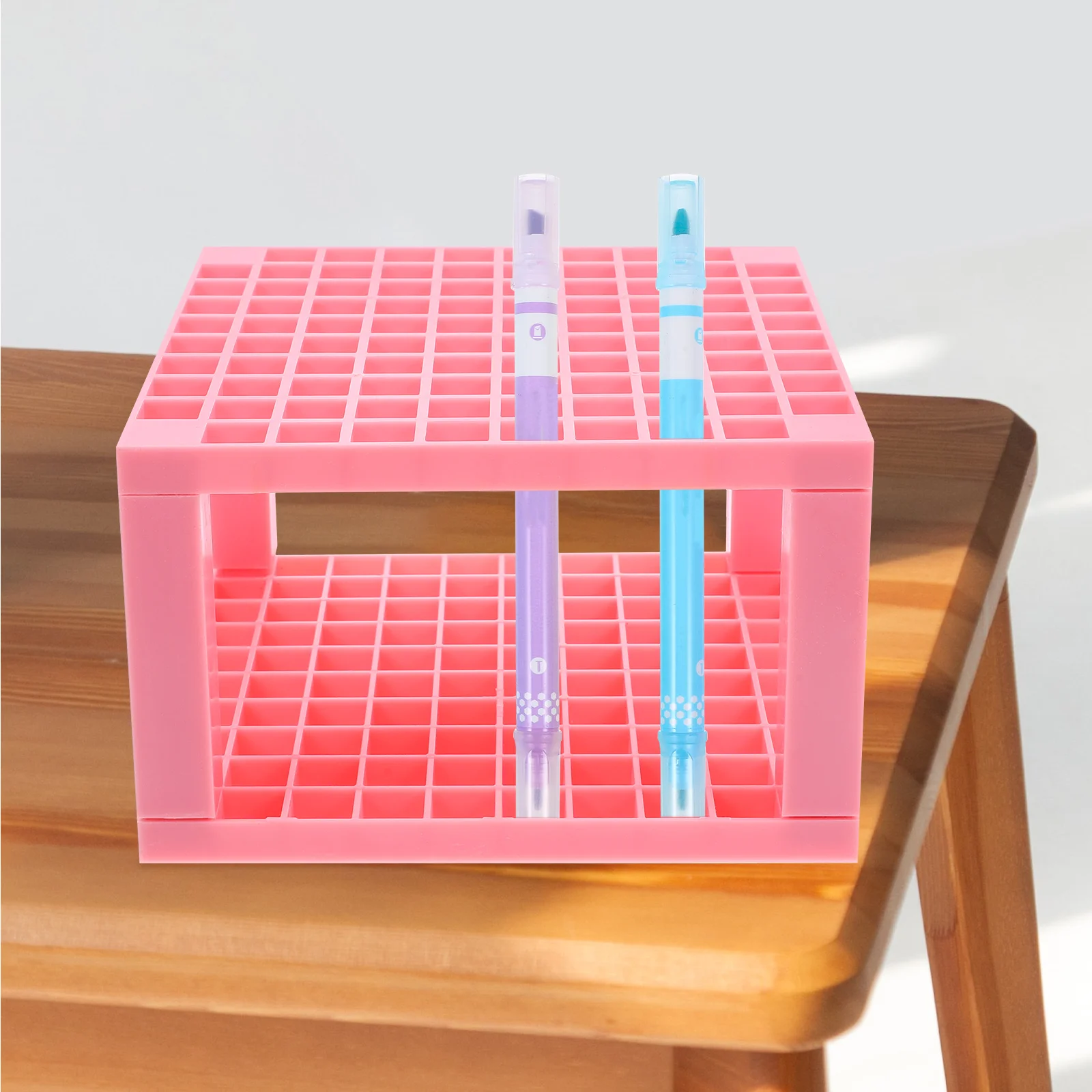 

Penholder Art Supply Storage for Desk Organizer Square Container Aesthetic Organizers and Makeup Brush Paint