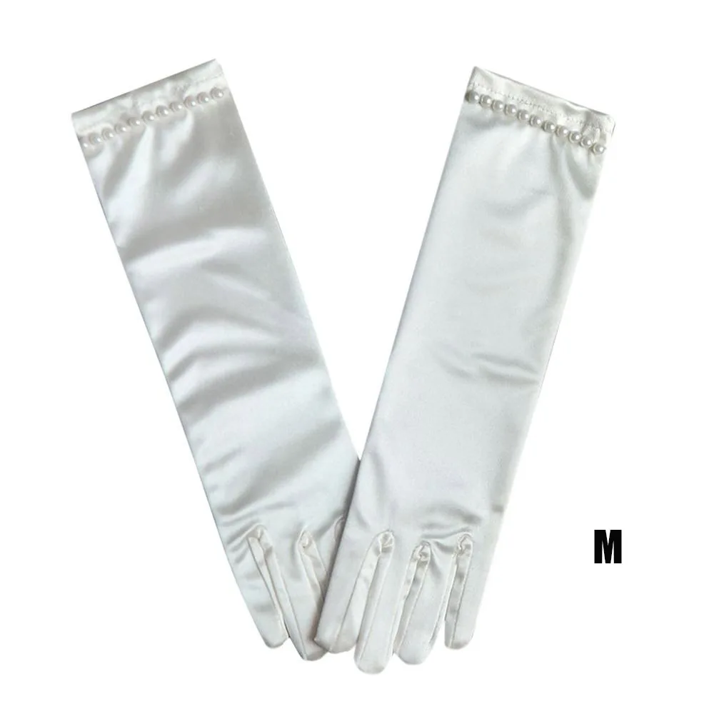Gants Longs en Dentelle Transparents - Accessoires de Costume pour Fête d' Opéra, Danse, Mariage, Mariée, Halloween, Noël, Carnaval - Sous Gants de Soie Noir