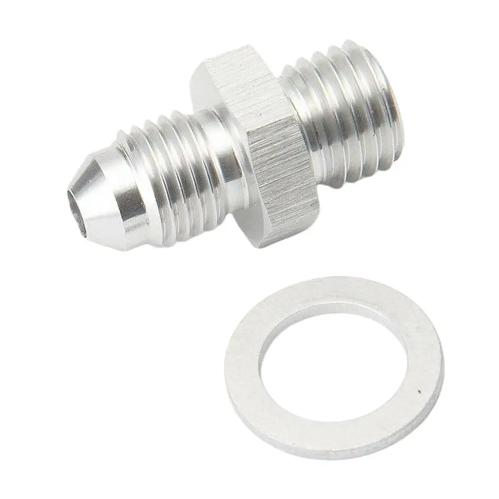 Silver M12x1.5 To AN-4 Oil Feed Adapter Kit 1.5mm Restrictor for VOLVO .