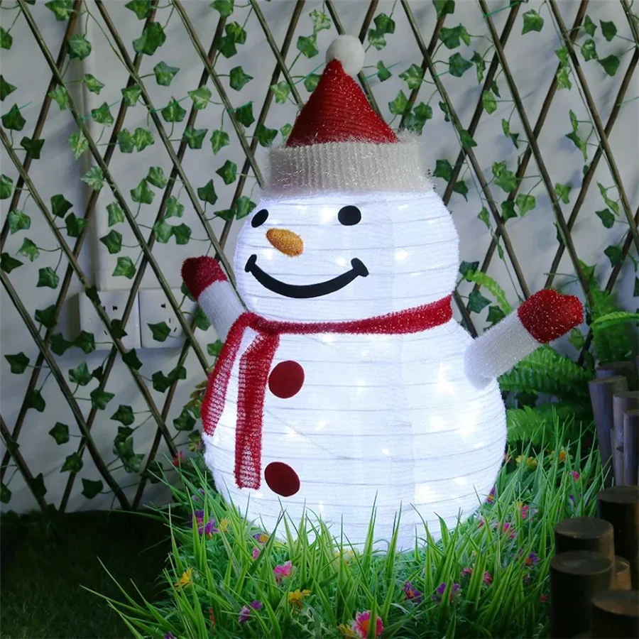 Tirvose boneco de neve papai noel lanterna ornamento lâmpada alimentado por bateria luzes da corda de fadas de natal para festa de ano novo decoração do feriado