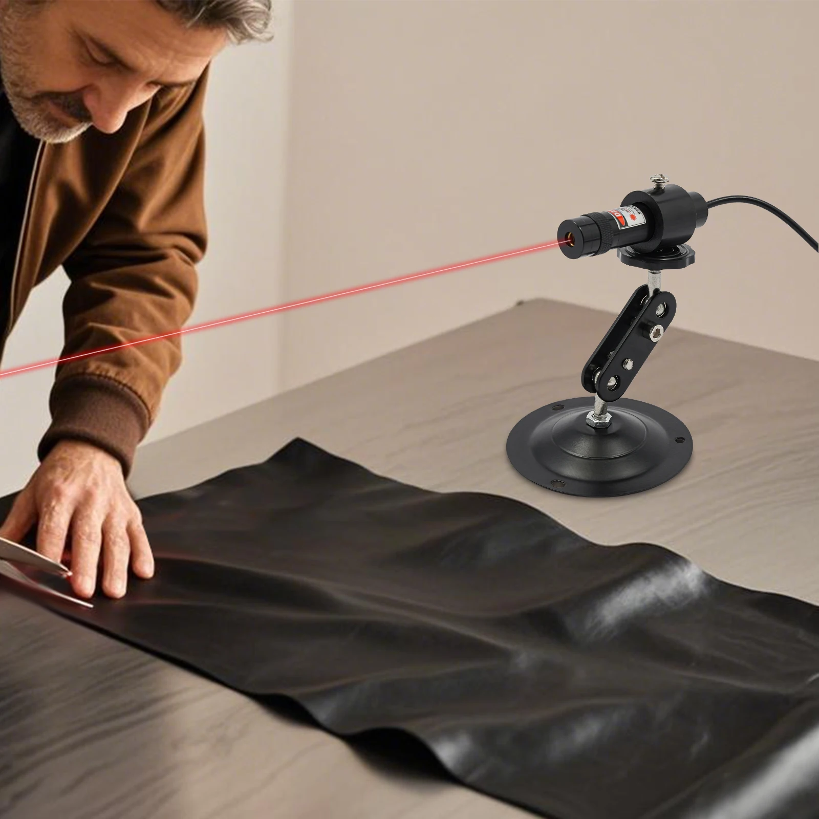 Generatore di moduli di linea rossa, modulo laser rosso, localizzatore di allineamento lineare, per taglio del legno, posizionamento per taglio di indumenti
