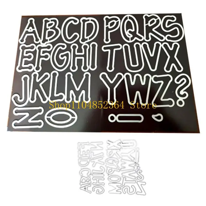 

652F трафареты для резки металла, 26 шт., нож для тиснения с алфавитом, шаблон, шаблон ручной работы, изготовление открыток