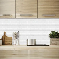 3D Peel and Stick Wall Sticker Self Adhesive Tile White Glass Subway Tile Backsplash Kitchen Tile Home Decor Mosaic Wall Tile
