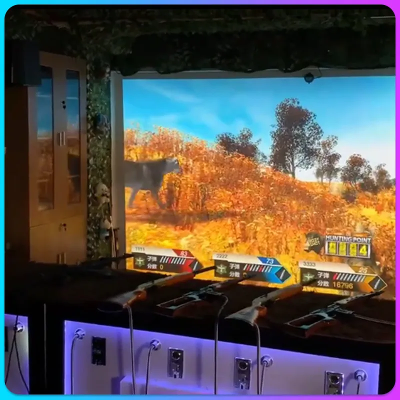Multiplayer Interactive Projected Flying Disc Shooting Game Machine Adult Hunting Entertainment Arcade Equipment