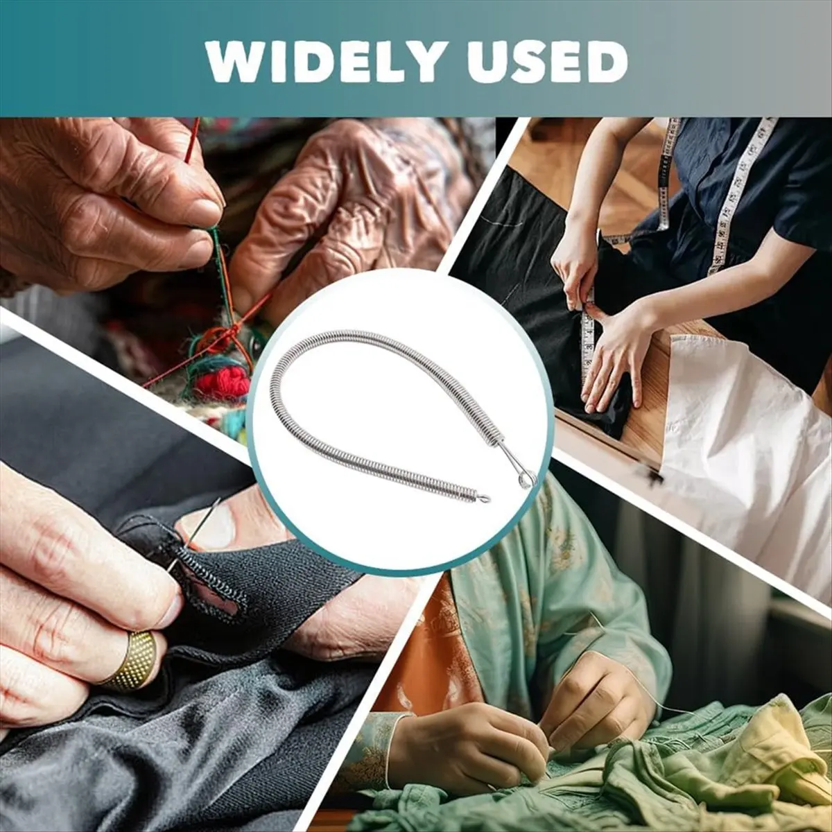 

【Like】 10PCS Drawstring Threaders Spring Drawstring Needle Threader, DIY Rope Threader Clip, Drawstring Threader Tool