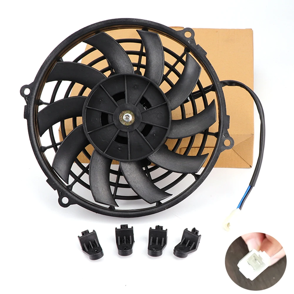 

12V DC Cooling Fan For 150cc 200cc 250cc Motocross Dirt Pit Bike ATV Quad Buggy Engine Oil Cooler Water Radiator Accessories