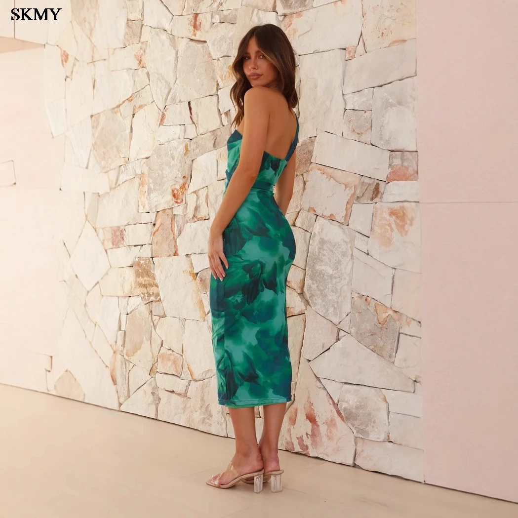 SKMY 2025 été nouveau Sexy découpe dos nu robe sans manches à la mode évider conception polyvalent femmes fête tenue décontractée