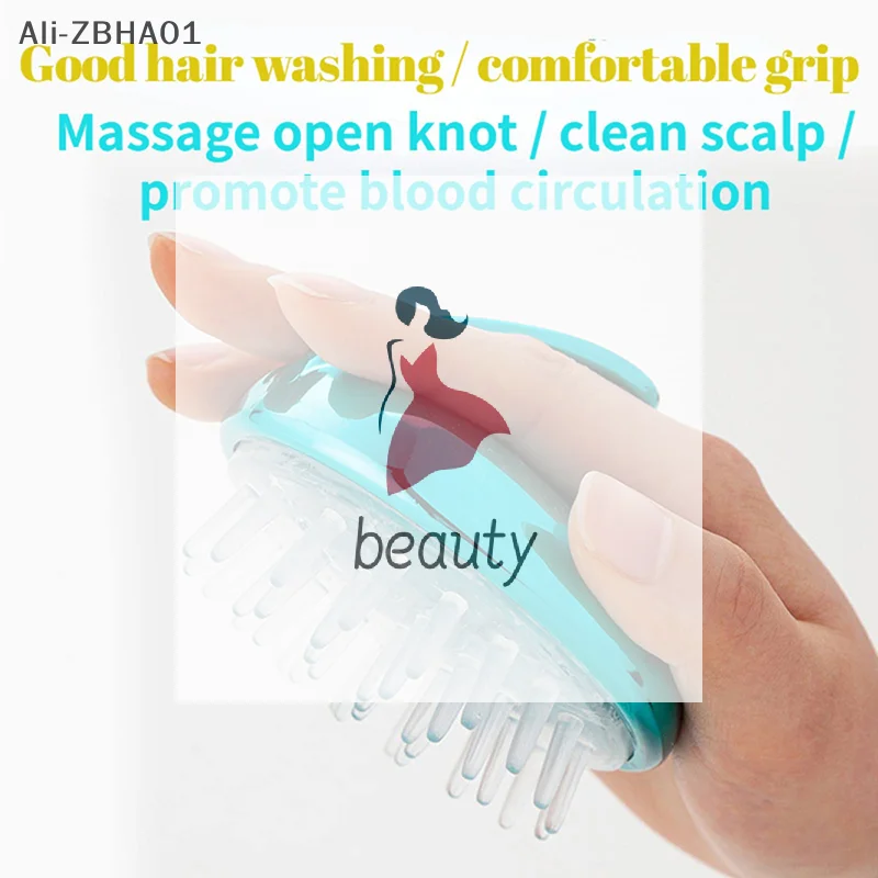 

Силиконовая щетка для душа с мягкими зубами, новый массажер для кожи головы, щетка для шампуня, массажер для мытья волос,