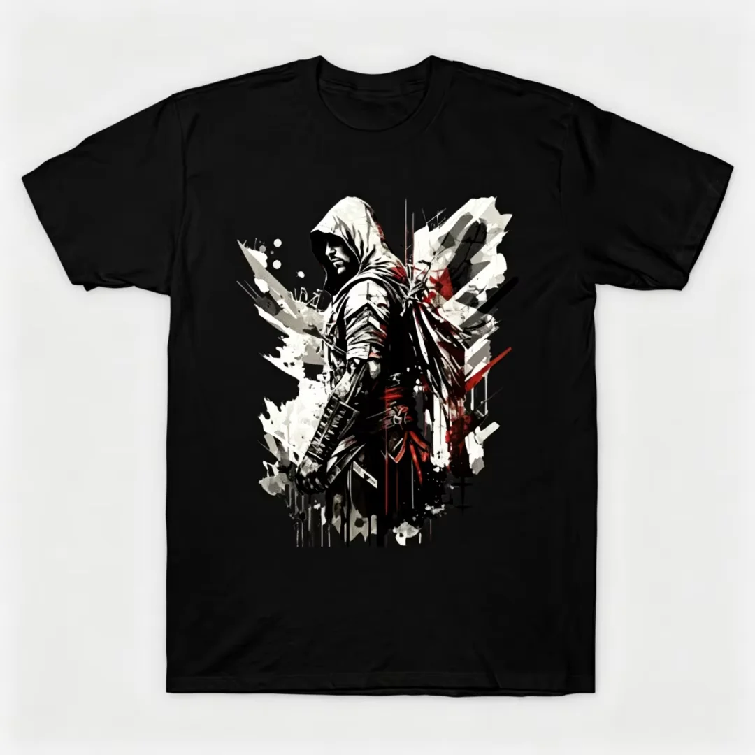Camiseta de Algodón Puro para Hombre con Estampado del Juego Assassin's Creed Black Flag Reset Edition 2026, Estilo Casual, Apta para Hombres y Mujeres