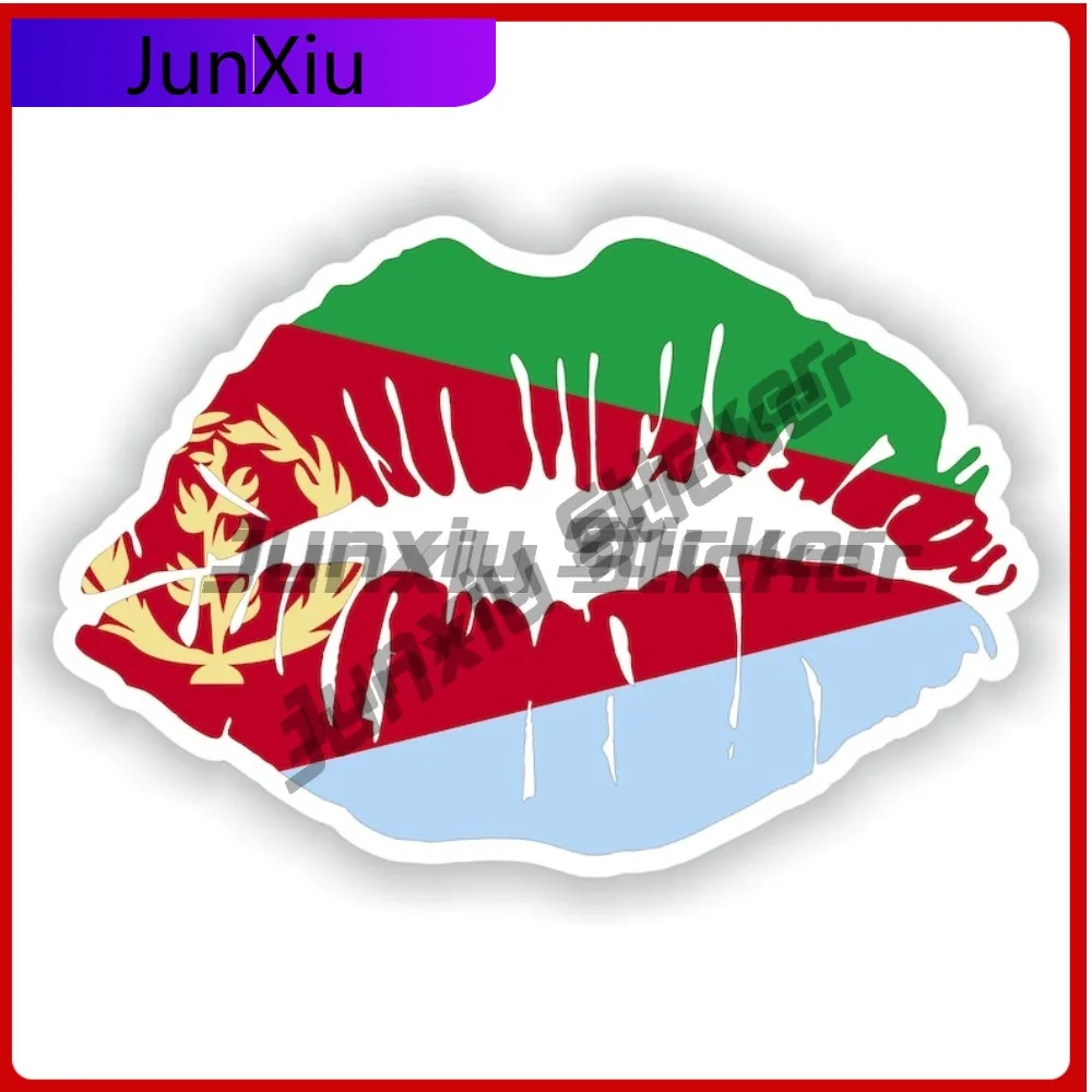 

Eritrea Flag Lips National Emblem Sticker Travel Stickers And Decal Camping Sticker For Car Decoration Stickers Outside Custom