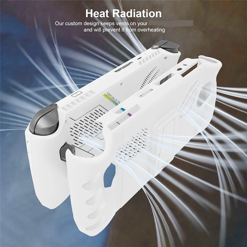 Voor ROG Ally Handheld TPU-hoes met achterbeugel ROG Ally Gaming Console Antislip beschermhoes, Wit Gemakkelijk te gebruiken