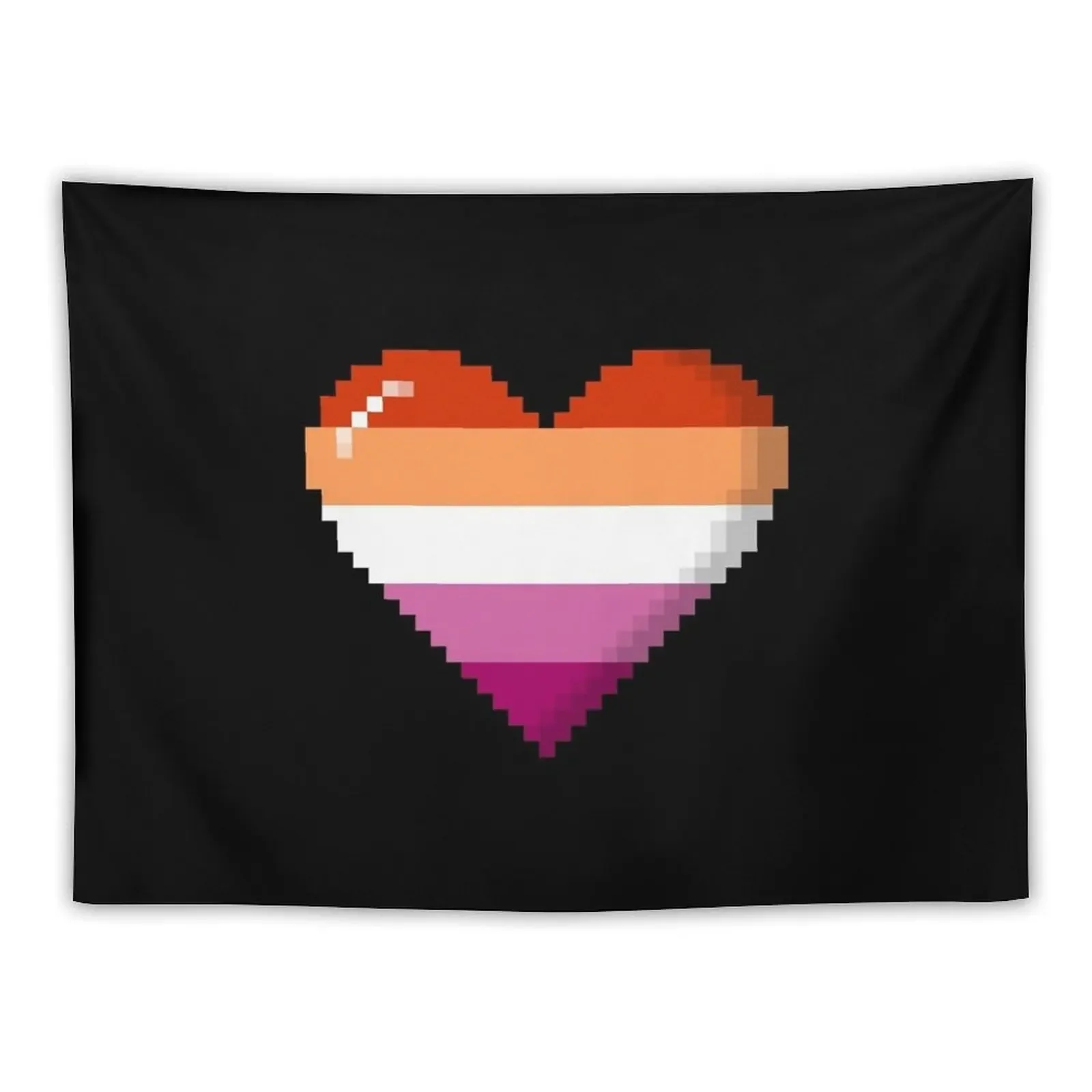 

Lesbian Pride Pixel Heart Tapestry Home Decoration Carpet On The Wall Room Decor For Girls Tapestry