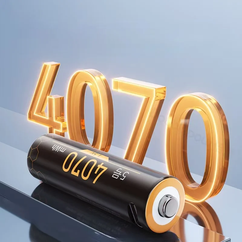 1.5 فولت AA بطارية قابلة للشحن 4070mWh USB نوع-c بطارية ليثيوم قابلة للشحن مصباح يدوي ميكروفون بطارية وحدة تحكم ألعاب اليد