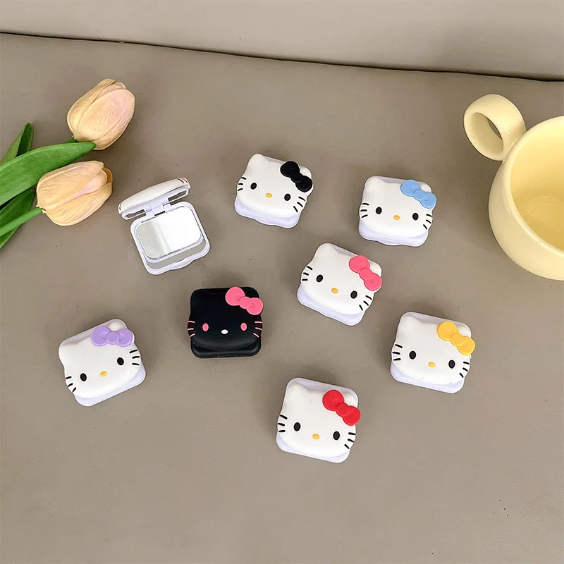 Sanrio Hello Kitty Ins Macaron Color Flip Mirror Phone Grip Tok Smart Tok Holder Ring Y2K Girl Lazy Bracket Clear Stand Socket image 4
