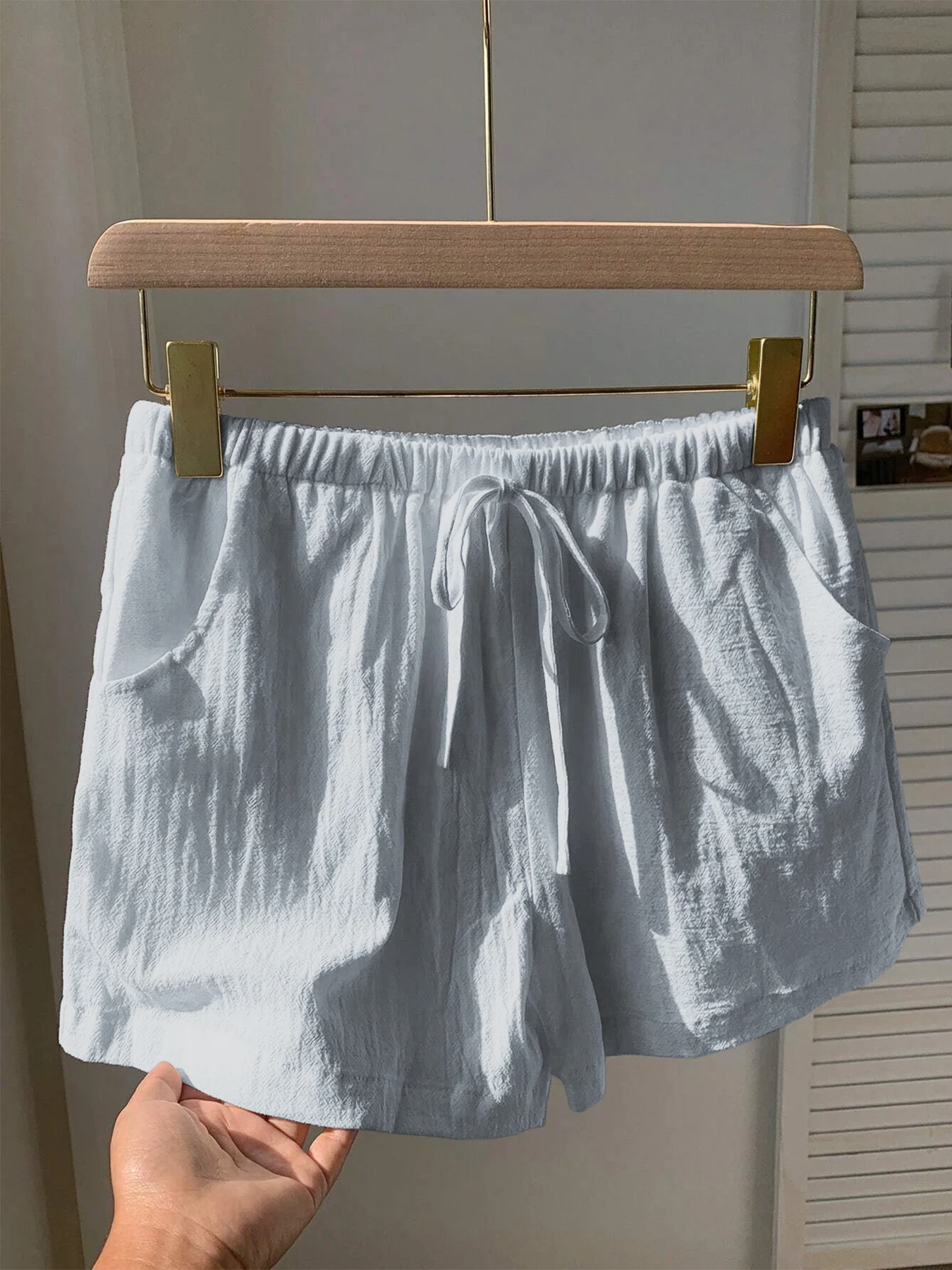 Pantalones Cortos Deportivos C - Short Linen Drawstring reseña y precio