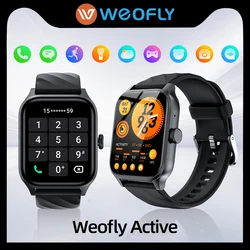 Weofly-reloj inteligente con Monitor de ritmo cardíaco, pulsera de Fitness con asistente de voz, llamada inalámbrica BT, IP67, para IOS y Android