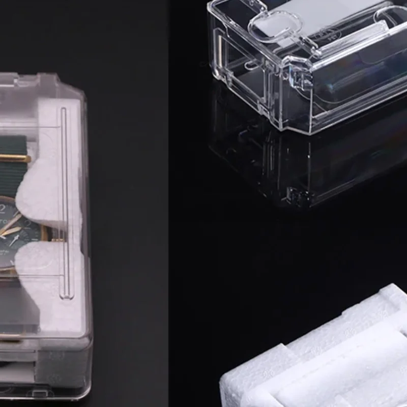 

Universal Jewelry Storage Box Watch Box Men Watch Box Vintage Transparent Single Grid Watch Box Christmas Gift Boxes