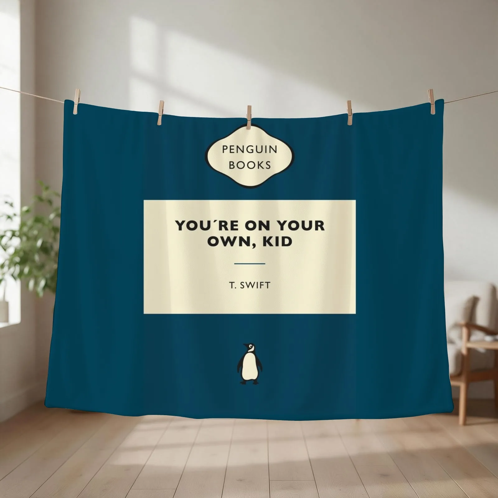 youre on your own kid book cover Throw Blanket couch cozy soft plush fuzzy picnic outdoor blanket