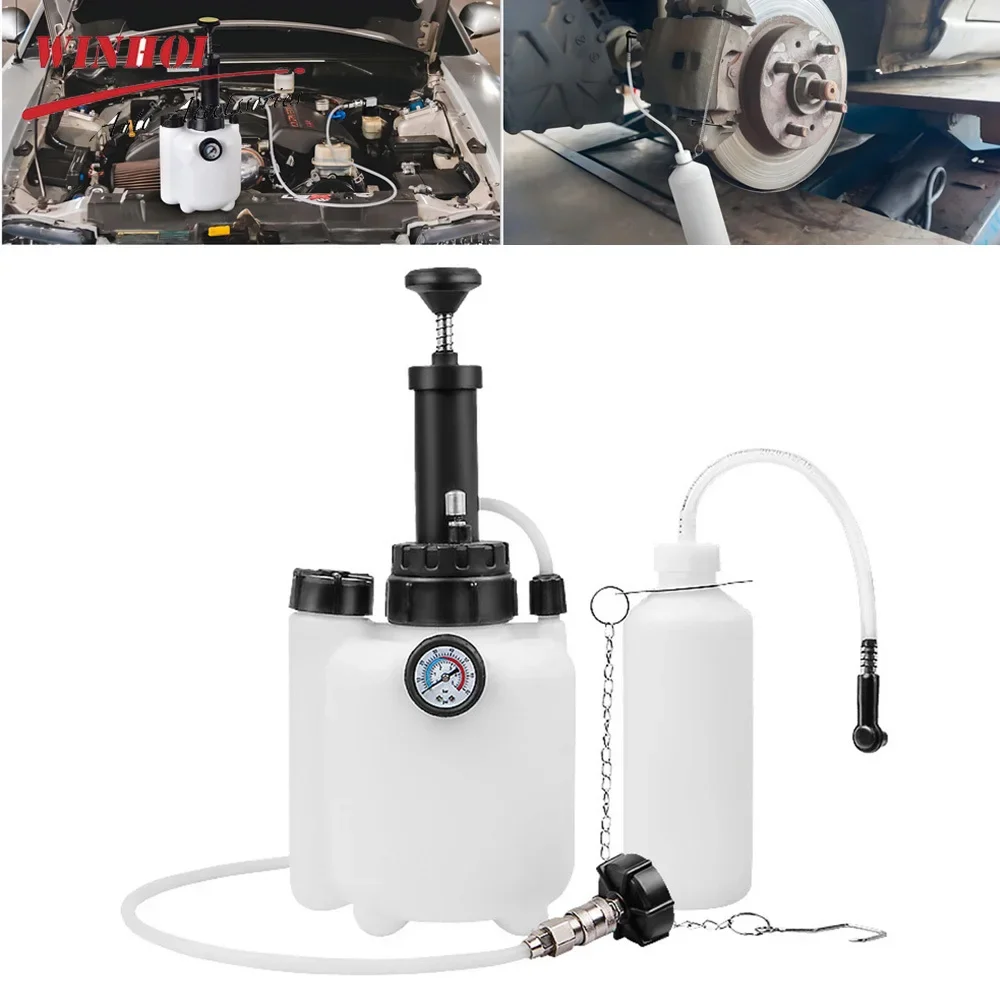 3L+1L Manual Car Brake Bleeder Large Capacity Automotive Brake Fluid Oil Change Tools Auto Oil Suction PumpCar Accessories