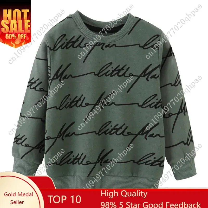 

Jumping Meters Autumn Spring Kids Sweatshirts With Letters Print Boys Girls Cotton Clothes Hot Selling Toddler Shirts Tops