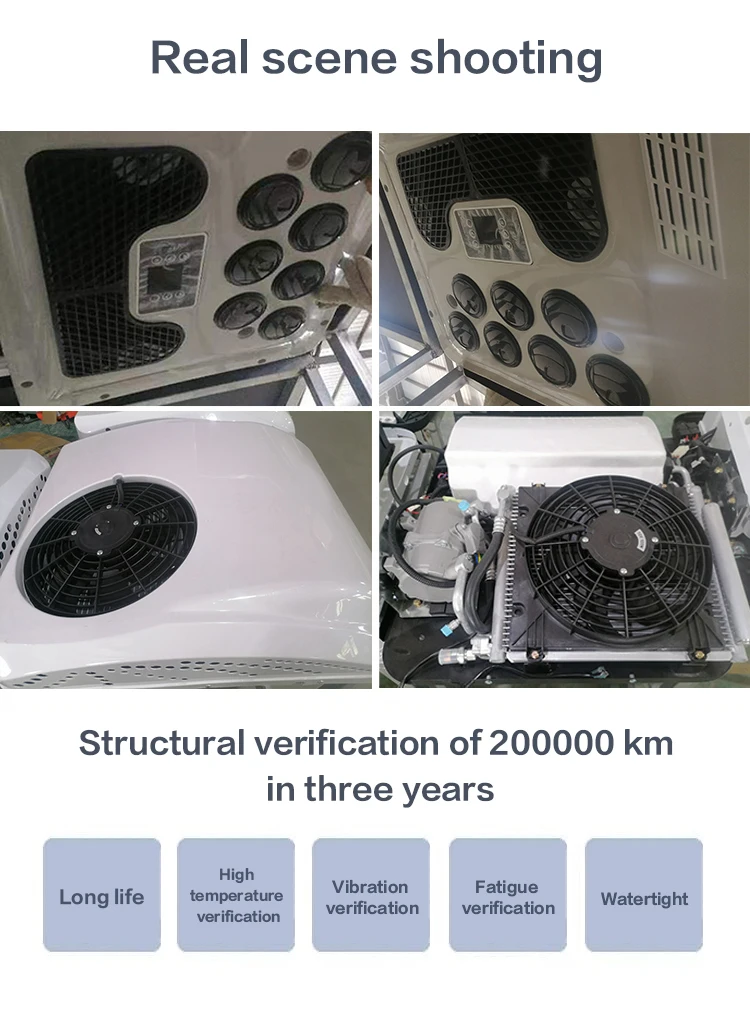 DC12V/24V48V/60V/72V/96V Roof Mini Ac Unit Heating or Cooling Option Camper Rv Truck Tractor Van Air Conditioner Air Cooler