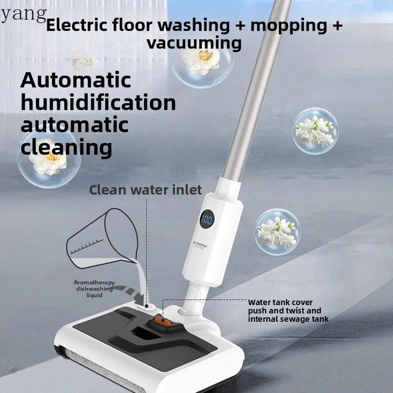 LTT Automatic Floor Scrubber Suction Mopping and Washing 3-in-1 Machine Wireless Intelligent Mopping Cleaning No Hand Washing
