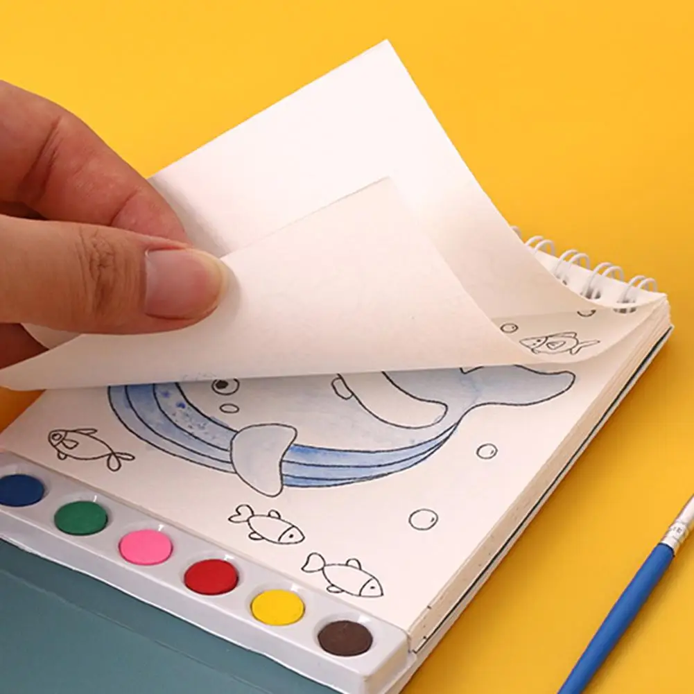 Kreatywna książka do malowania akwarelami dla dzieci DIY książka gwaszowa Graffiti profesjonalna książka akwarelowa obraz z kolorowanką P K1O1