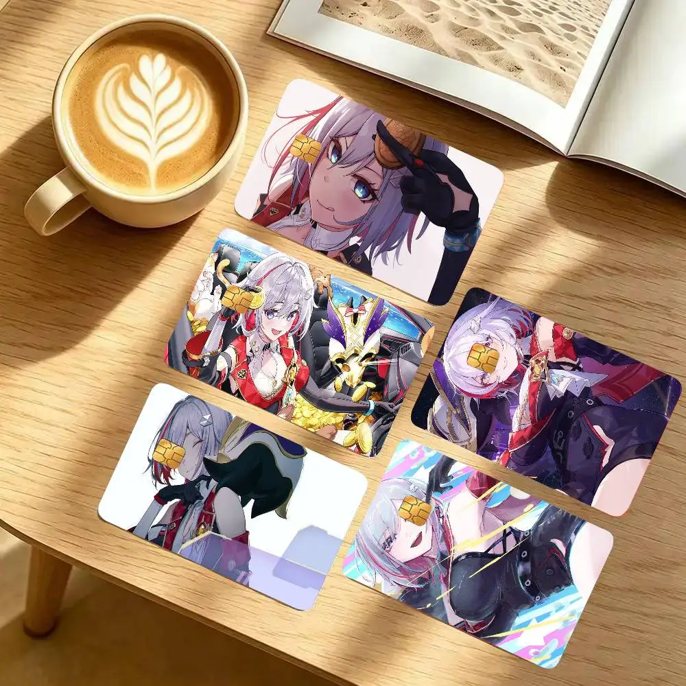 Topaz Animated Game Honkai Star Rail Card Sticker Cartoon Art Credit Card Skin Anti Scratch Bank Debit Card Decal
