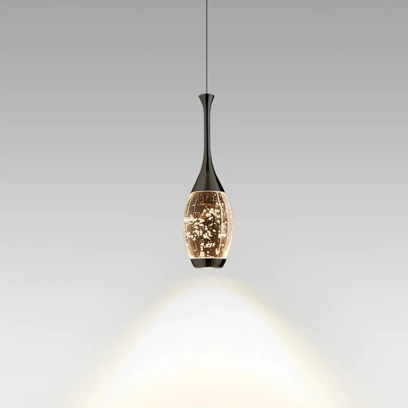 Modern Luxury Crystal Pendant Lights Stretchable Lifting Ceiling Hanging Lamps Bedroom Hotel Dressing