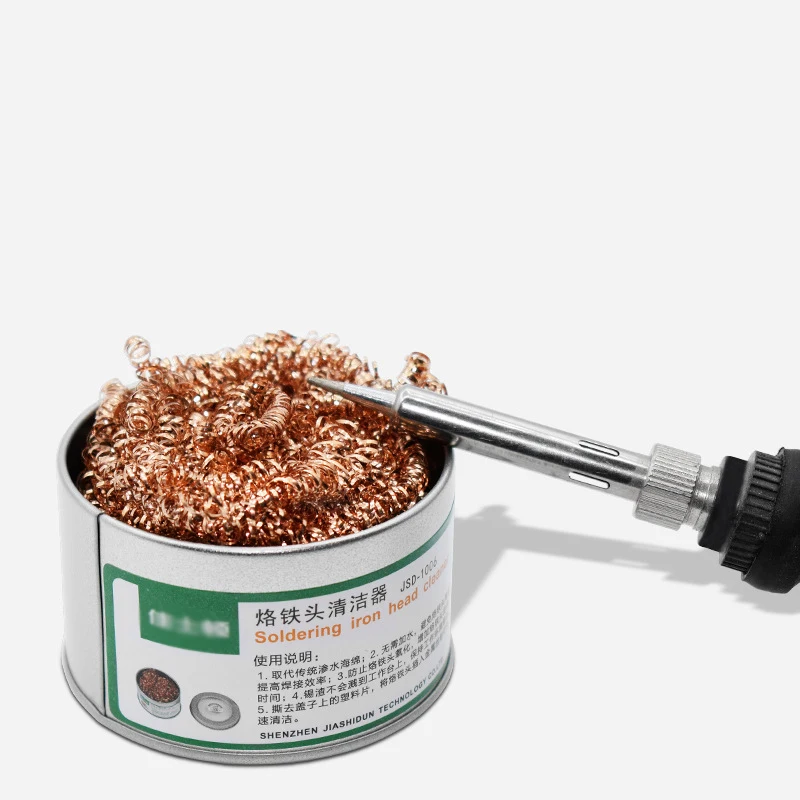 Clean Soldering Iron Tip  Resurrection Paste Cleaning Nozzle Soldering Nozzle Cleaning Seat Tin Removal Net  Refresher Repair