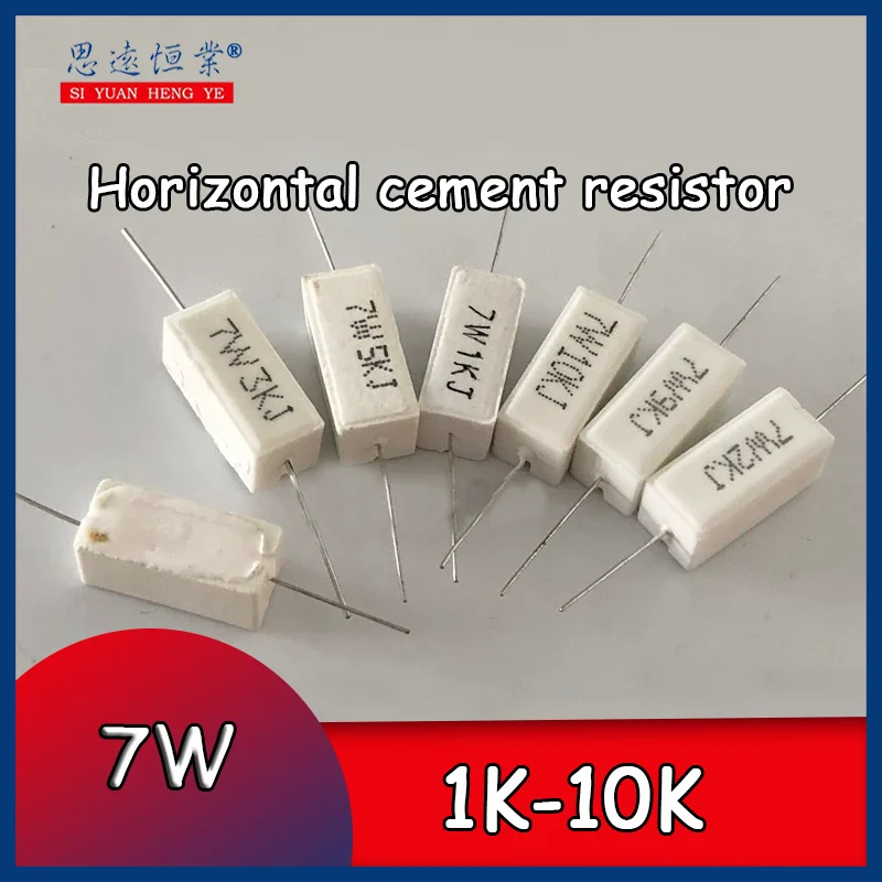 Resistor De Cimento Horizontal Cerâmico, Caixa De Luz Eletrônica LED, 10Pcs