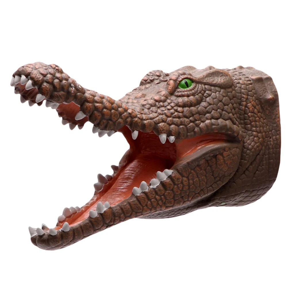 Crocodile Hand Puppet Toy Artificial Animal Headgear Kids Accessories Prank Toys