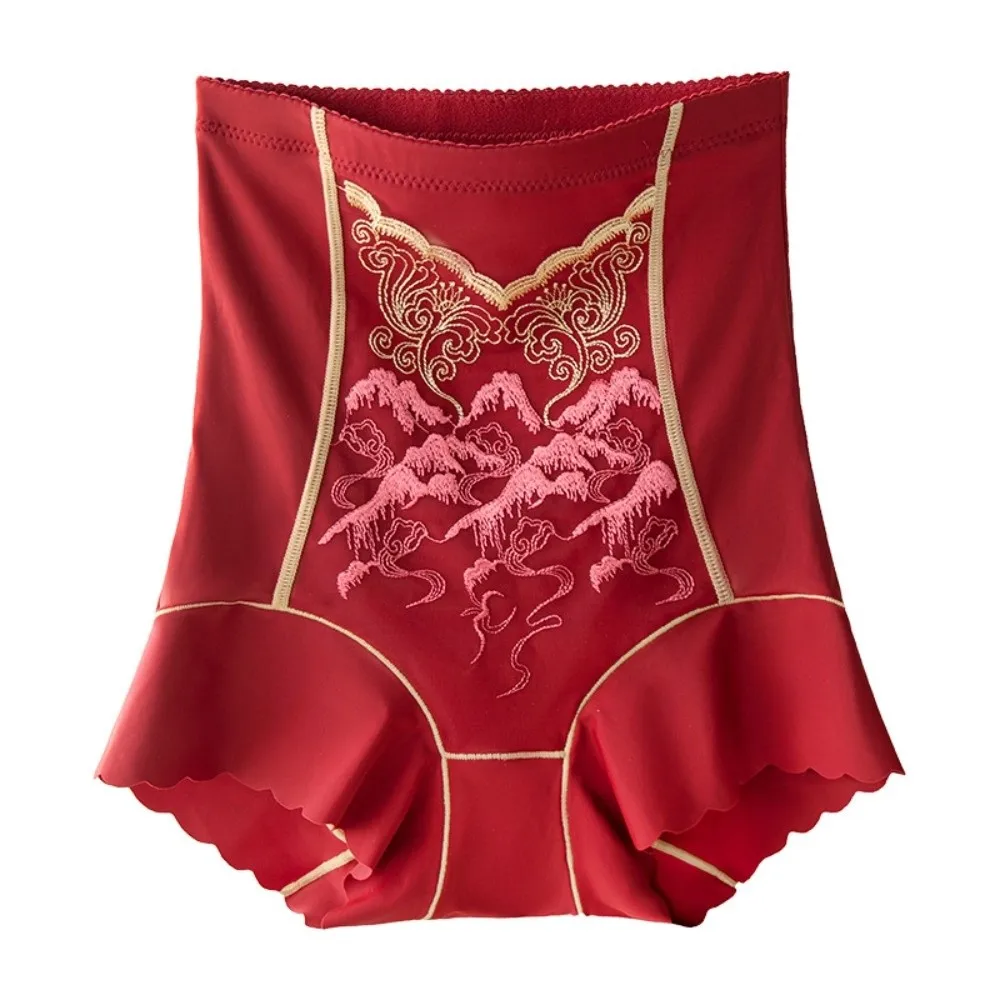 

High Waist Underwear Women Butt Lifter Briefs Girdle Panties Embroidery Flower Slimming Underpants Waist Trainer Seamless