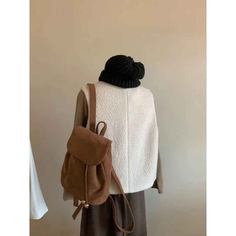 新しい秋冬の女性の韓国スタイルのショートコートノースリーブポケットベストアウターベストウールベスト