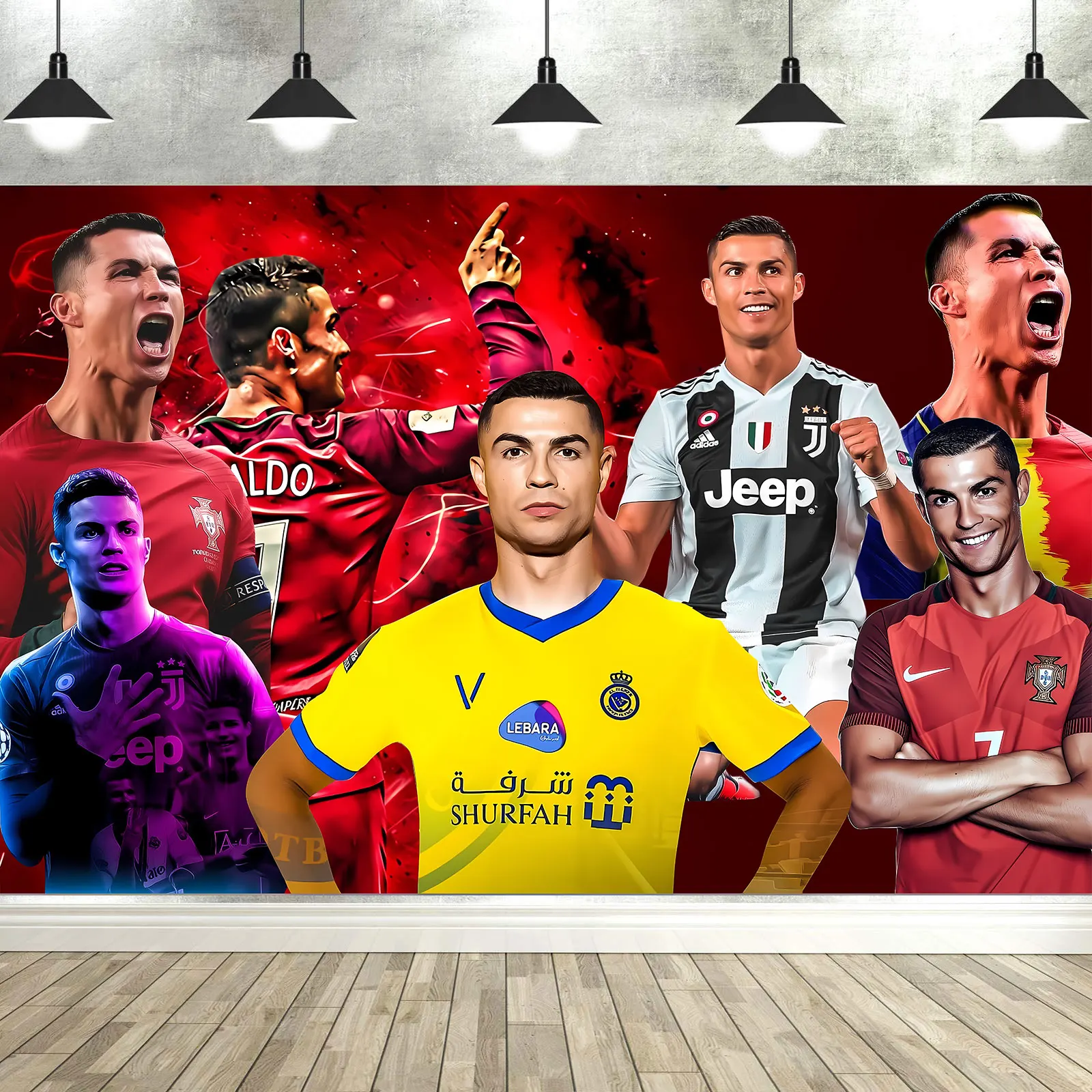 Soccer Star Birthday Party Backdrop Background Banner Photo Props Football Wall Decorations Supplies