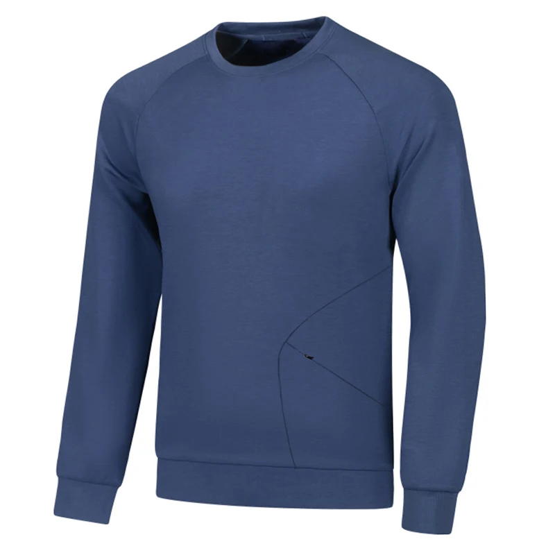 Pull à col rond coupe couvertes pour hommes avec poches zippées, pull militaire, monochromatique, extérieur, randonnée, safari, travail, automne, nouveau