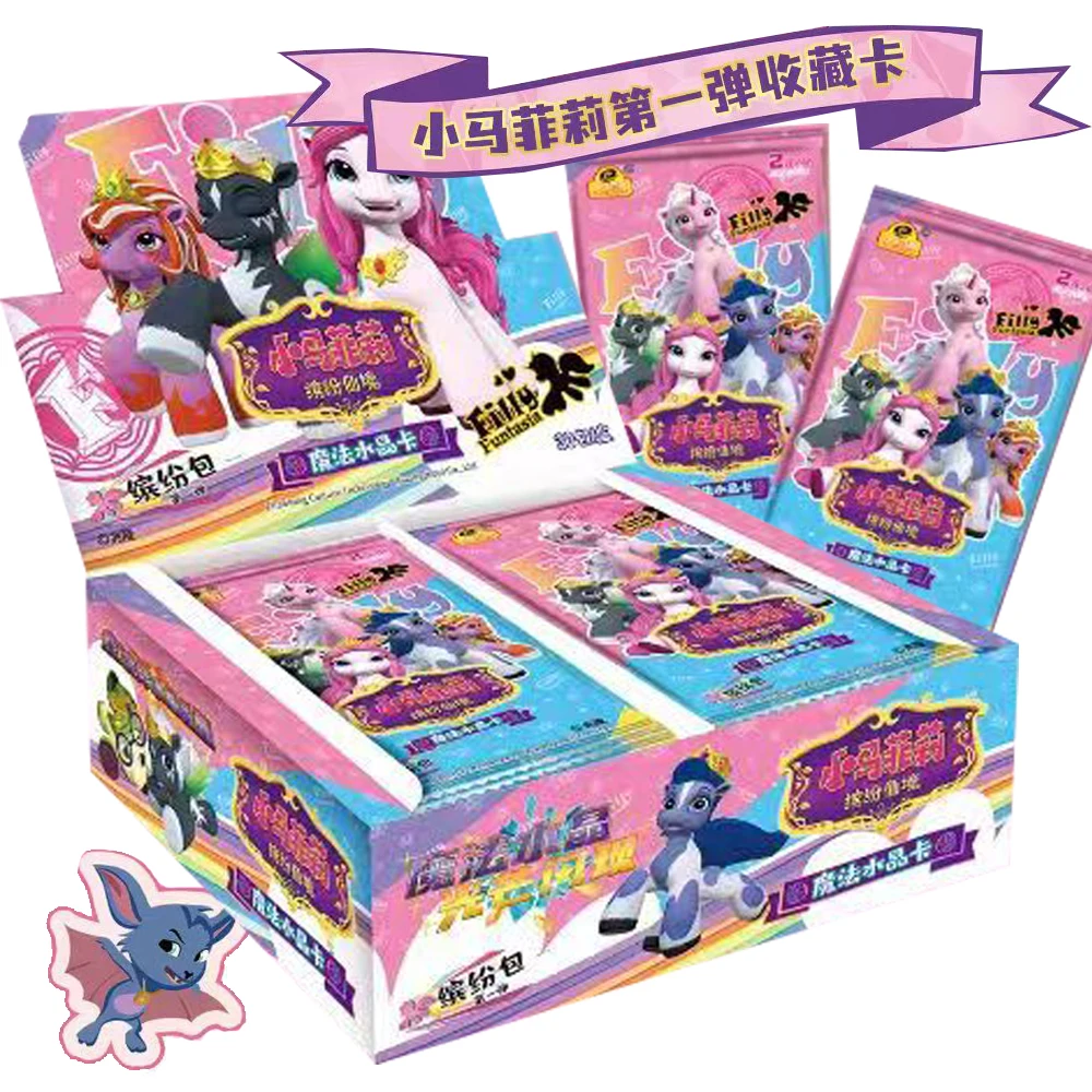 Genuine My Little Pony Filly Collection Cards Funtasia Series Popular Science Knowledge Adventure Animation Cards Children Gifts